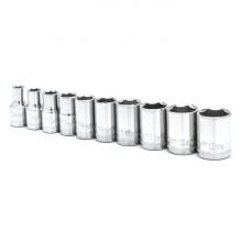 Crescent CSAS9N - SOCKET SET,10PC,1/4" DRIVE,6PT,MM