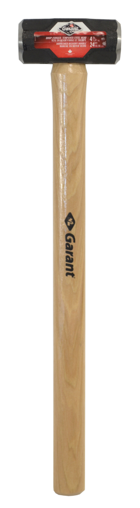 Sledge hammer, d. face, 4 lbs, 24&#34; hickory safety grip hdle