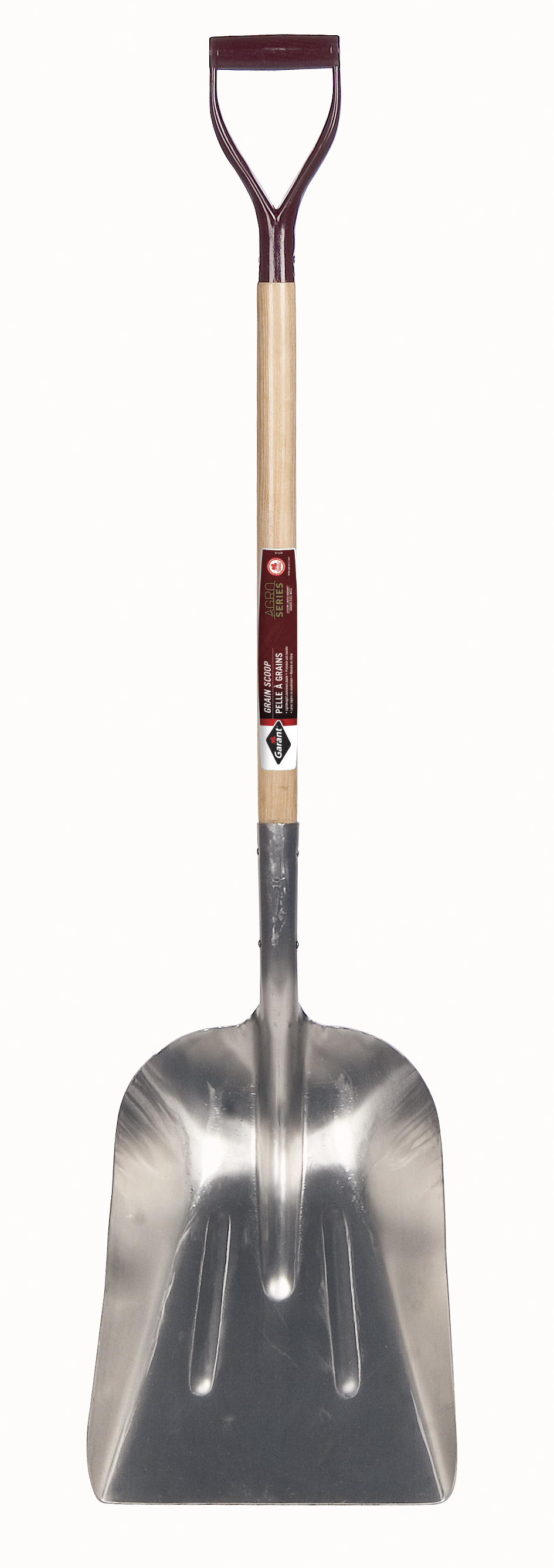 Grain scoop #10, aluminum blade, 34.75&#34; hdle, dh