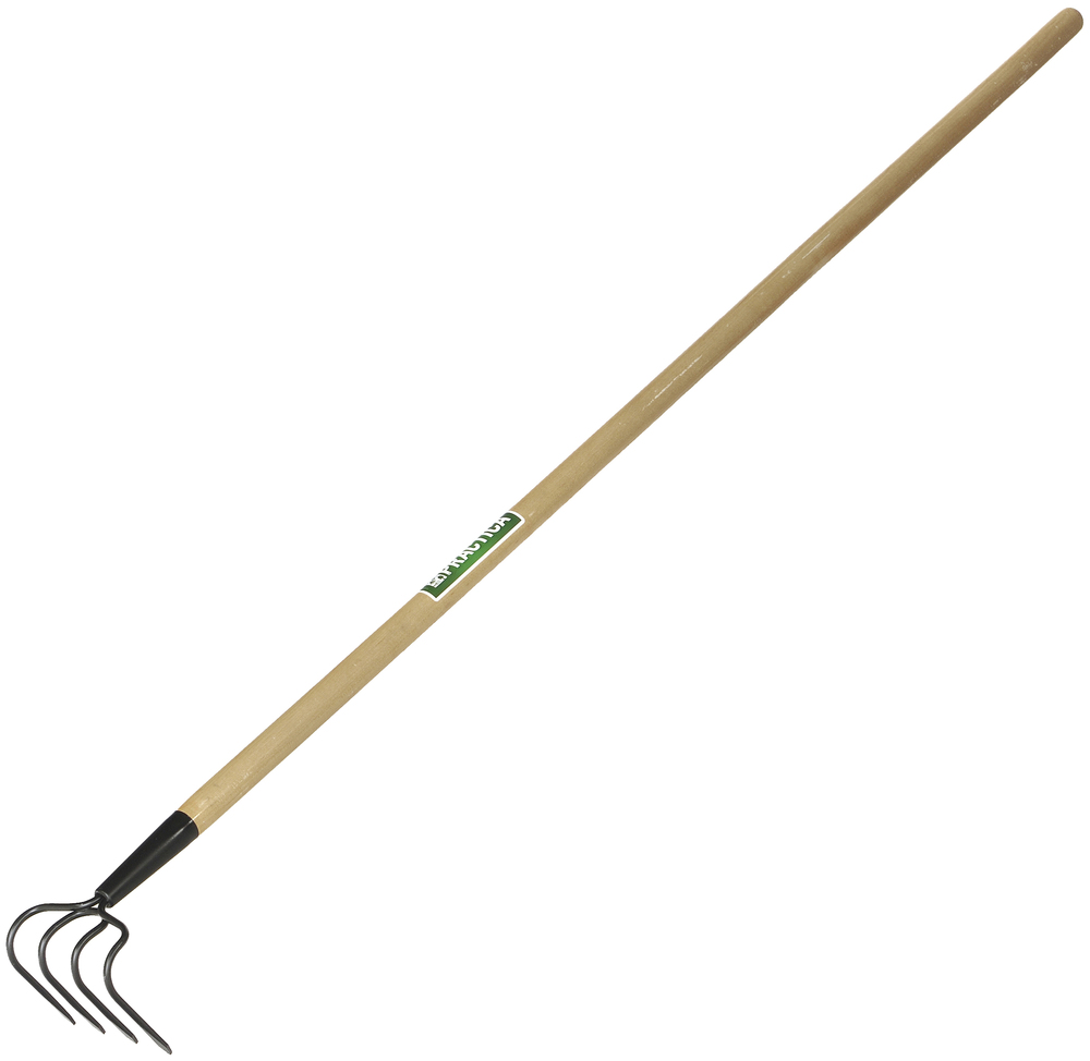 Cultivator, 4 steel tines, forged, wood hdle, Practica