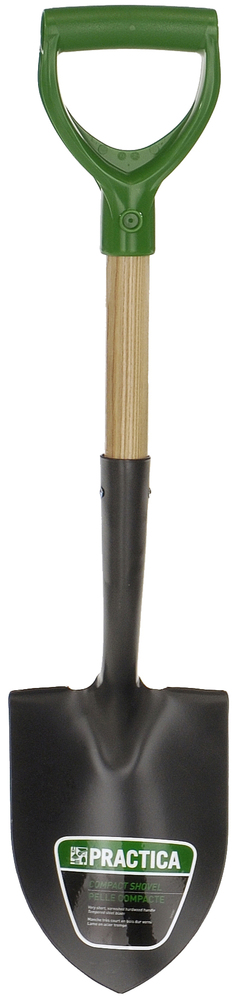 Shovel, compact, rp blade, wood handle, dh, Practica