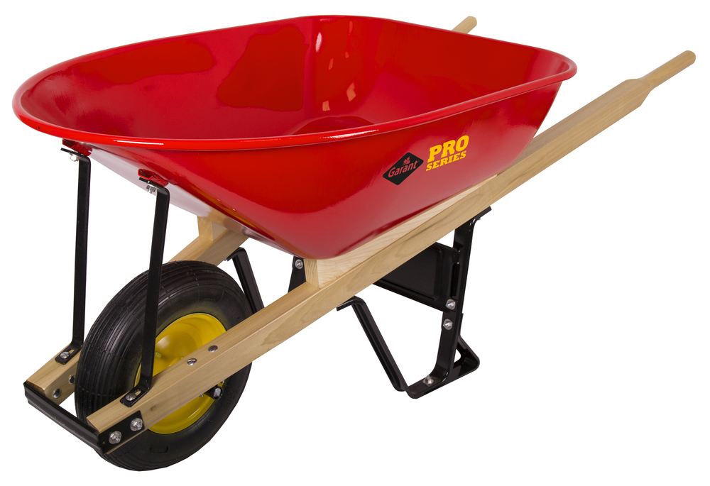 Wheelbarrow, 6 cu. ft. steel tray, heavy duty industrial