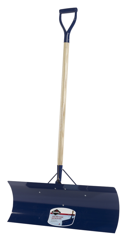 Snow pusher, 30&#34; steel blade, wood handle, dh, YK