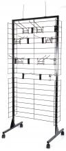 Garant 80482 - Rolling rack, modular, steel display black, 16 hooks and 2 POP brackets