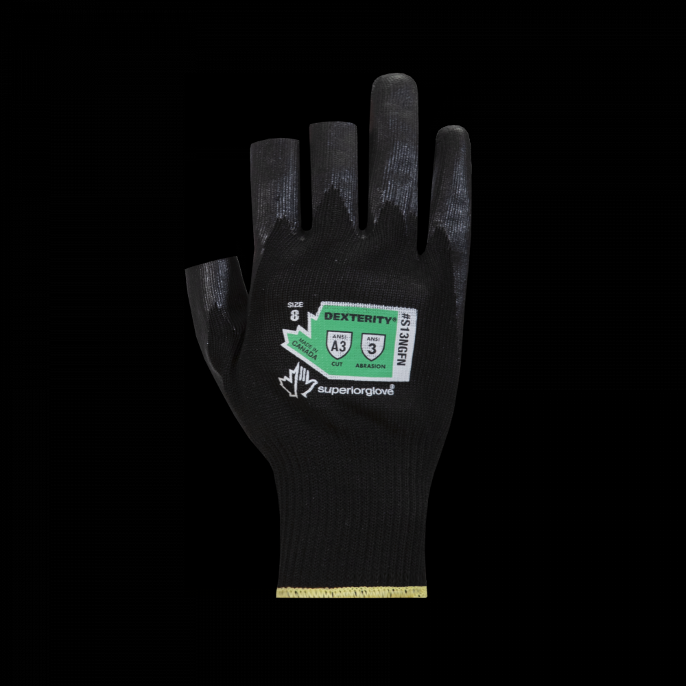 OPEN FINGER DESIGN + NITRILE