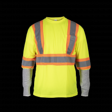 Superior Glove TSGKTAFG-S - HI VIZ TRAFFIC SHIRT w/CR SLVS