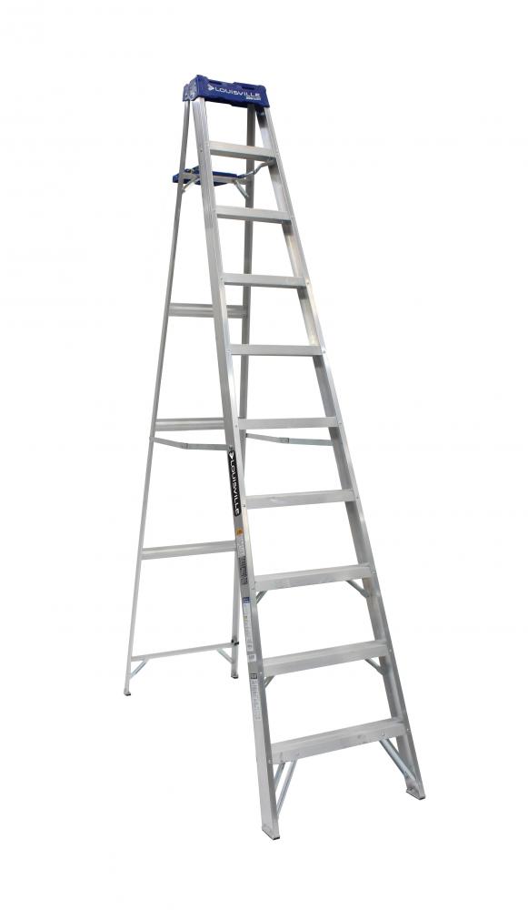 10&#39; Aluminum Step Ladder, w/Molded Pail Shelf, Type I, 250 lb Load Capacity