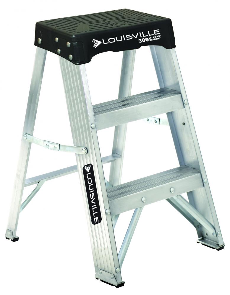 2&#39; Aluminum Step stool,  Type IA, 300 lb Load Capacity