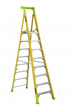 Louisville Ladder Corp FCP1408HD - 8' Fiberglass Cross Pinnacle 2-in-1 Platform Ladder Type IAA 375 lb Load Capacity