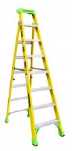 Louisville Ladder Corp FXS1408HD - 8' Fiberglass Cross Step Ladder, Type IAA, 375 lb Load Capacity