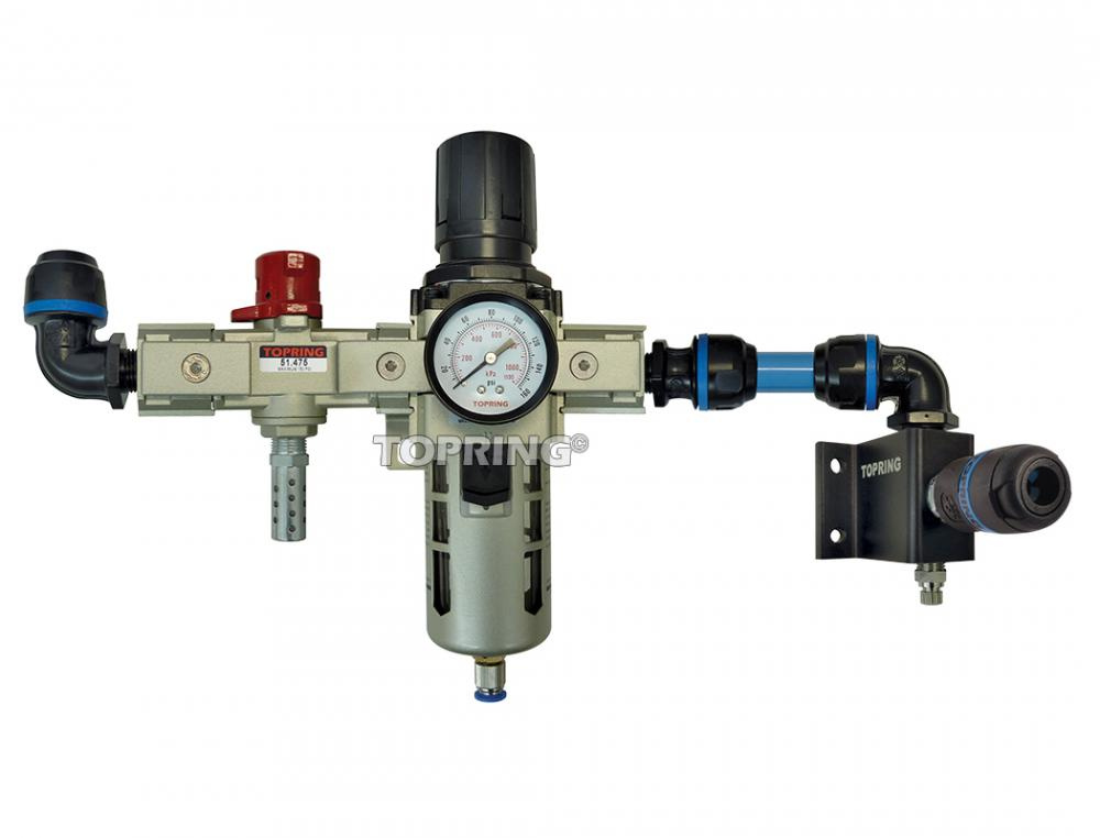 FR Unit and Wall Manifold With 1 Composite Coupler 1/4 Industrial for 16 mm S08