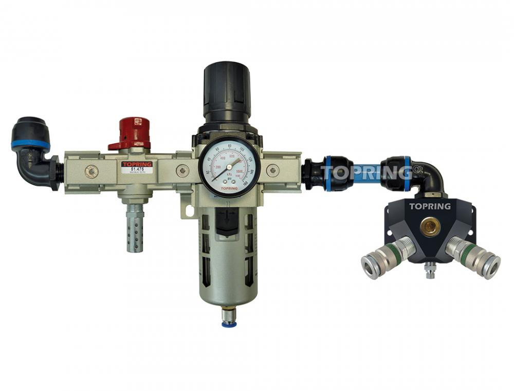 FR Unit and Wall Manifold With 2 Steel Couplers Ultraflo for 25 mm S08