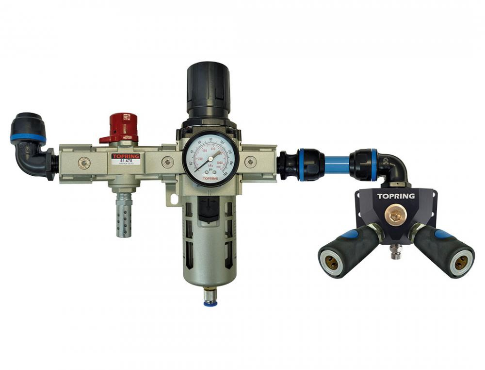 FR Unit and Wall Manifold With 2 Composite Couplers 1/4 Industrial for 25 mm S08