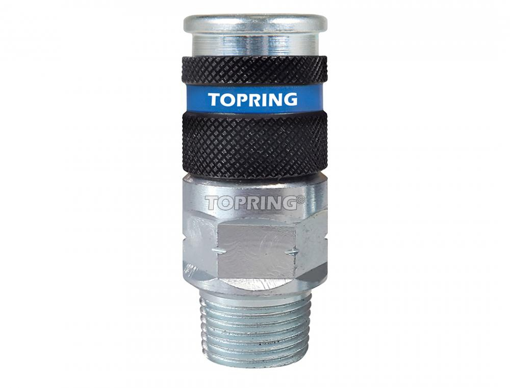 1/4 Industrial Steel Quick Coupler 1/2 (M) NPT