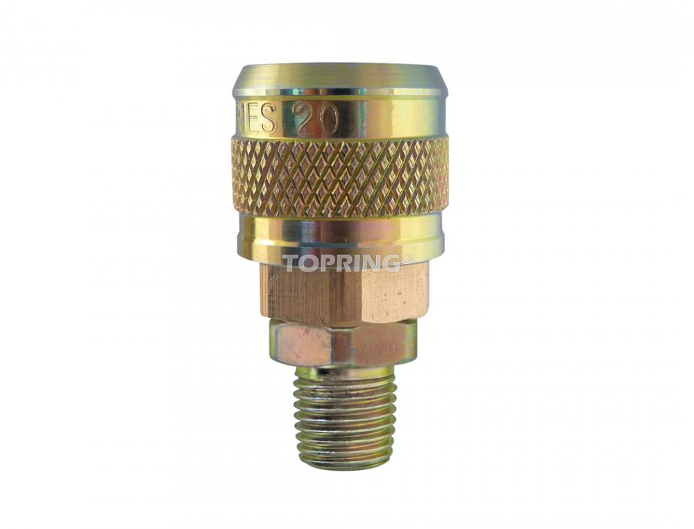 1/4 Industrial Brass Quick Coupler 1/4 (M) NPT