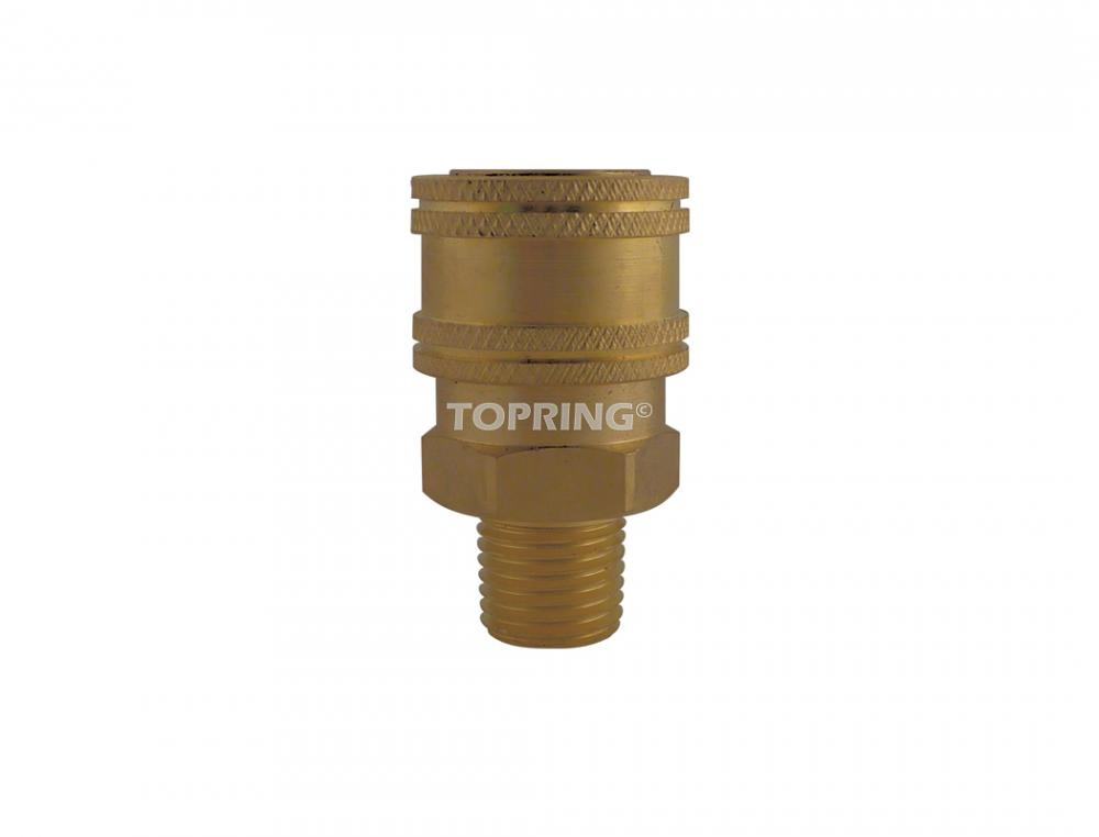 High Flow Brass Coupler 1/4 (M) NPT