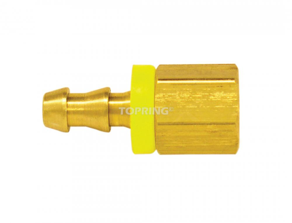 Brass Push-On Hose Barb Adapter 3/8 to 1/4 (F) NPT