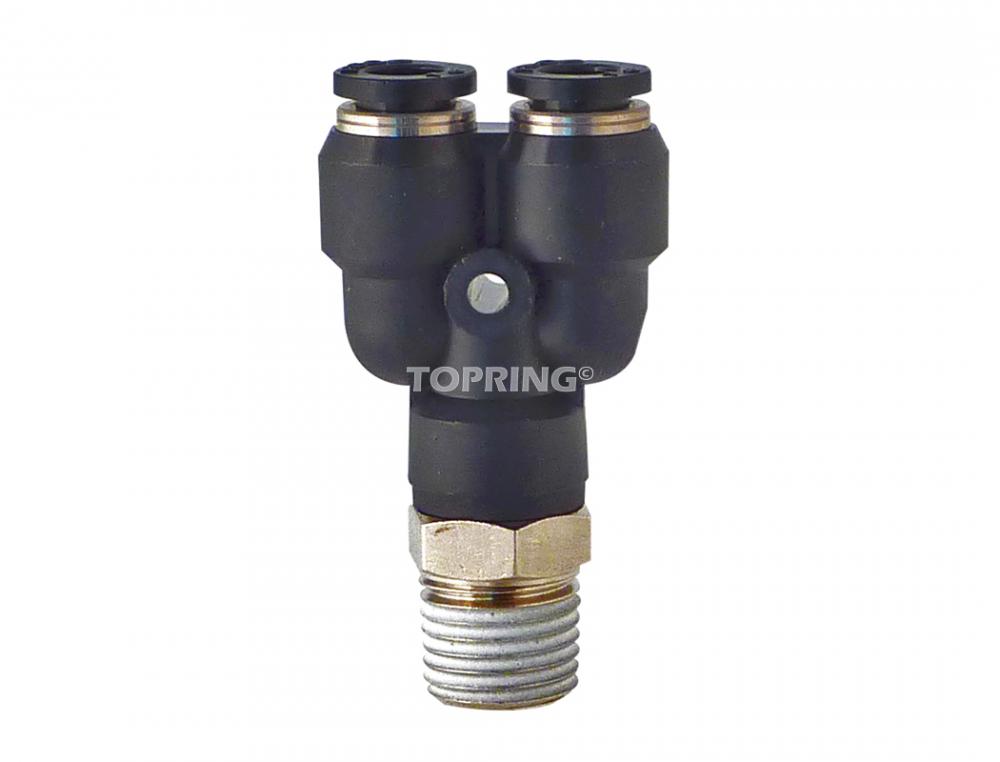 8 mm Push-to-Connect to 1/4 (M) BSPT Y Adapter