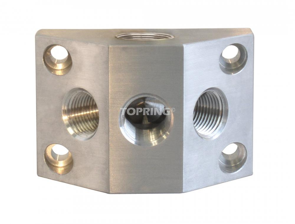 Manifold (2)1/2(F)NPT x (3)1/4(F)NPT Alu