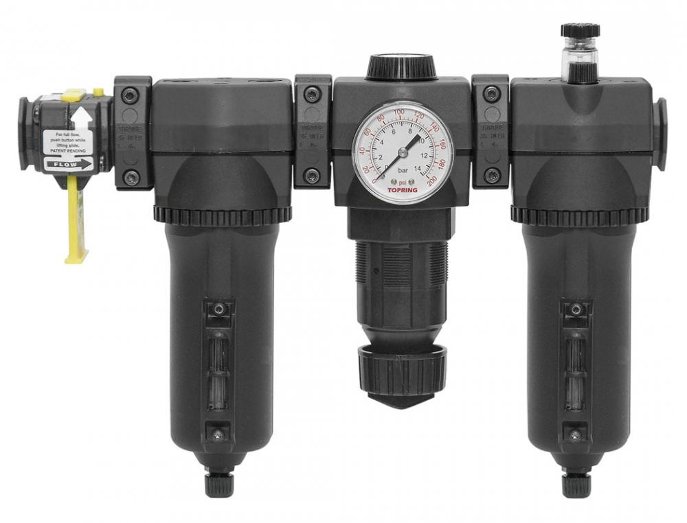 5 Micron FRL Unit 30 to 125 PSI 1/2 (F) NPT With Shut-off Valve S50