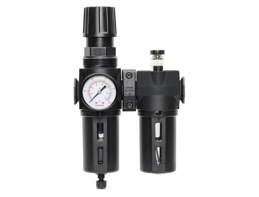 5 Micron Filter Regulator 0 to 125 PSI and Lubricator 1/4 (F) NPT S50
