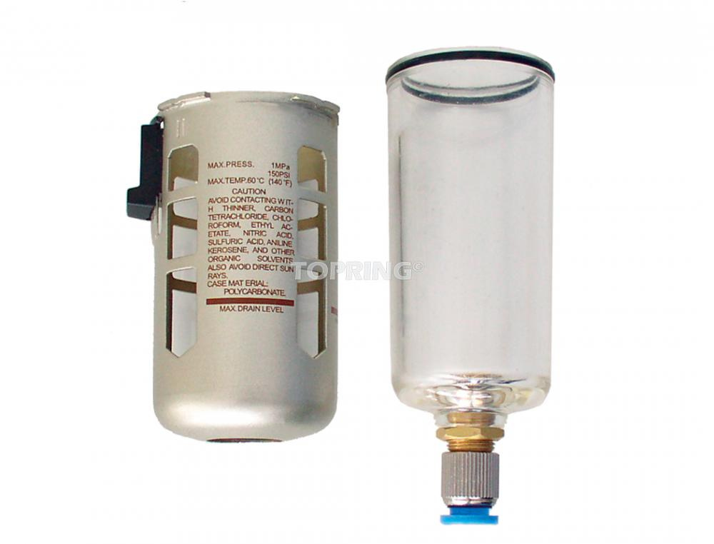 Polycarbonate Bowl With Protector for Filter, Coalescing Filter and Filter Regulator S51