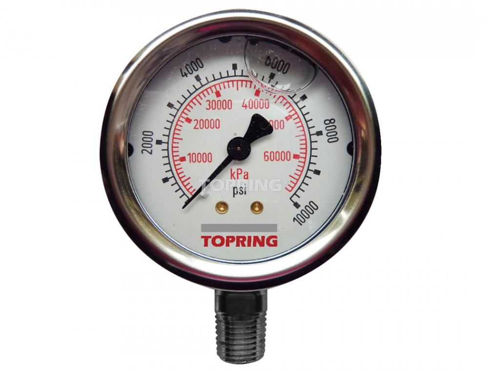 Liquid Gauge 4&#34; - 1/4NPT LM 0-10 000 SS