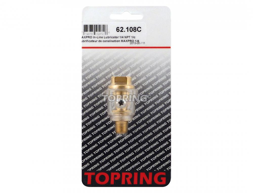 2 In. In-Line Lubricator for Air Tools 1/4 (F) to 1/4 (M) NPT