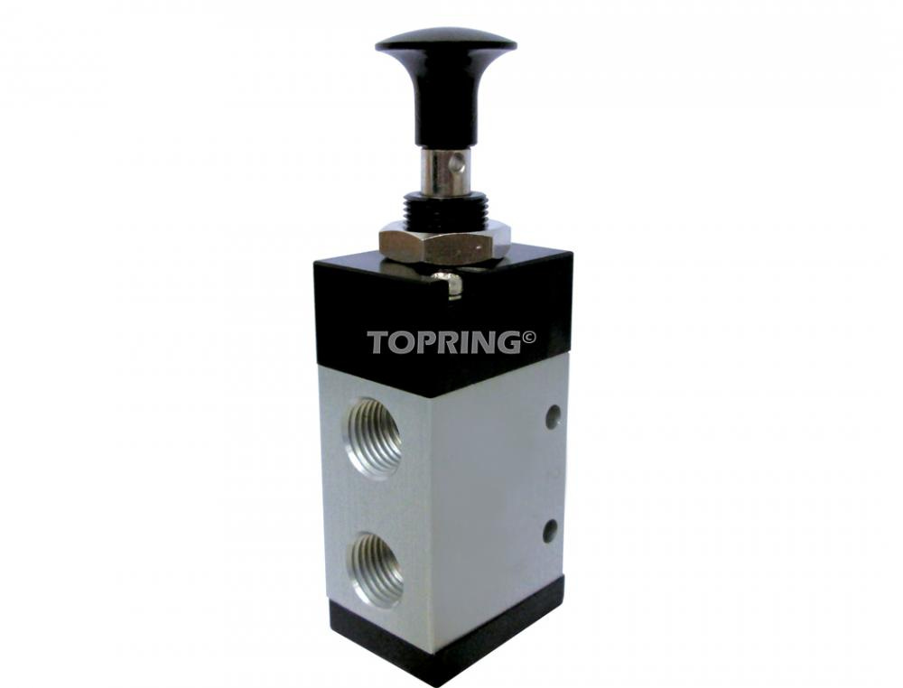 5/2-Way Manual Valve With Spring Pull Button 1/4 (F) NPT