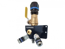 Topring 08.466.08 - Aluminum Wall Manifold With 2 1/4 Industrial Quick Couplers for 25 mm S08