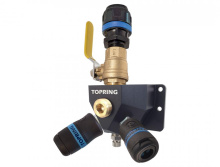 Topring 08.464.03 - Aluminum Wall Manifold With 2 1/4 Industrial Quick Couplers for 16 mm S08