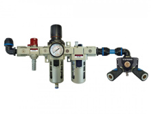 Topring 08.632.05 - FRL Unit and Wall Manifold With 2 Composite Couplers 1/4 Industrial for 25 mm S08