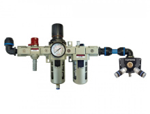 Topring 08.632.08 - FRL Unit and Wall Manifold With 2 Steel Couplers 1/4 Industrial for 25 mm S08