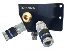 Topring 20.725 - Aluminum Wall Manifold 1/2 (F) NPT With 2 1/4 Industrial Quick Couplers