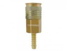 Topring 20.760.02 - 1/4 in. 3 in 1 Brass Quick Coupler With 3/8 Hose Barb