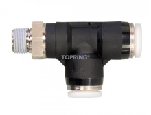 Topring 40.451 - 10 mm Push-to-Connect to 1/4 (M) NPT Tee Adapter