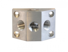 Topring 47.32 - Manifold (2)1(F)BSPP x (3)1/2(F)NPT Alu
