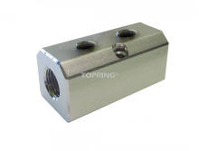 Topring 47.55 - Bar Manifold 1/2(F)NPT x (2)1/4(F)NPT Alu