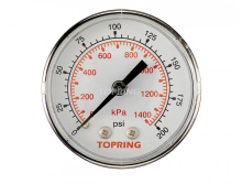 Topring 55.45 - Gauge 2-1/2" - 1/4NPT CBM 0-200