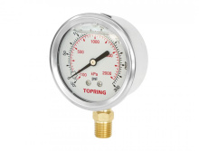 Topring 55.606 - 2-1/2 In. Stainless Steel Liquid Filled Pressure Gauge With Glycerin 30 Hg + 300 PSI