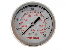 Topring 55.73 - Liq. Gauge 2-1/2" - 1/4NPT CBM 0-200 SS/Brass