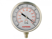 Topring 55.9 - Liquid Gauge 4" - 1/4NPT LM 30"Hg SS