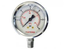 Topring 55.91 - Liquid Gauge 4" - 1/4NPT LM 0-30 SS
