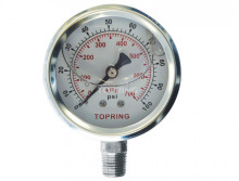 Topring 55.92 - Liquid Gauge 4" - 1/4NPT LM 0-100 SS