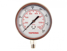 Topring 55.93 - Liquid Gauge 4" - 1/4NPT LM 0-200 SS