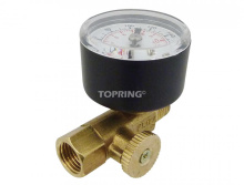 Topring 62.105 - Brass Inline Airflow Regulator 0 to 160 PSI 1/4 (F-M) NPT