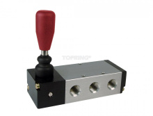 Topring 80.924 - 5/3-Way Manual Valve With Spring Lever 1/4 (F) NPT