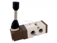 Topring 80.945 - 5/2-Way Manual Valve With Spring Lever 3/8 (F) NPT