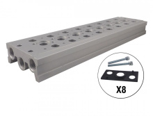 Topring 80.978.08 - 8 Station Manifold Base 3/8 (F) NPT