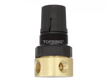 Topring 85.408 - Brass Adjustable Pressure Relief Valve 0 to 100 PSI